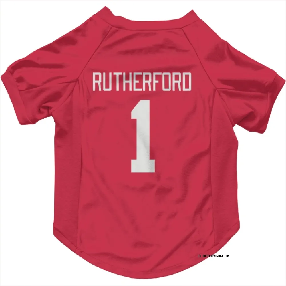 Detroit Red Wings Jim Rutherford Red Pet Jersey for Dog & Cat