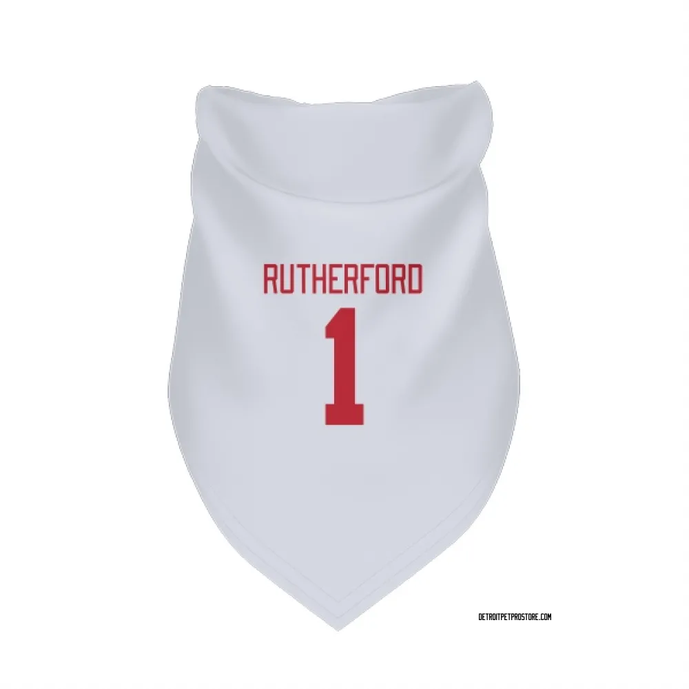 Detroit Red Wings Jim Rutherford White Pet Bandana for Dog & Cat