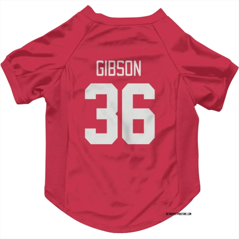 Detroit Red Wings John Gibson Red Pet Jersey for Dog & Cat