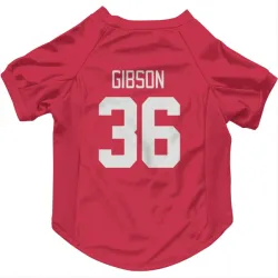 Detroit Red Wings John Gibson Red Pet Jersey for Dog & Cat