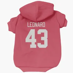 Detroit Red Wings John Leonard Red Pet Hoodie for Dog & Cat