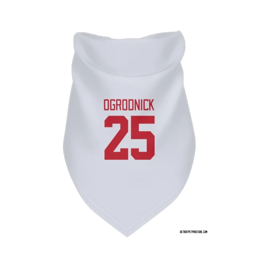 Detroit Red Wings John Ogrodnick White Pet Bandana for Dog & Cat