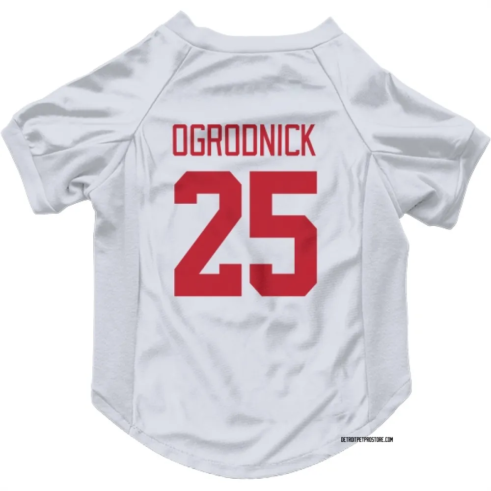 Detroit Red Wings John Ogrodnick White Pet Jersey for Dog & Cat
