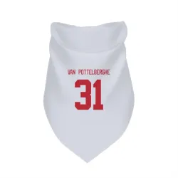 Detroit Red Wings Joren Van Pottelberghe White Pet Bandana for Dog & Cat