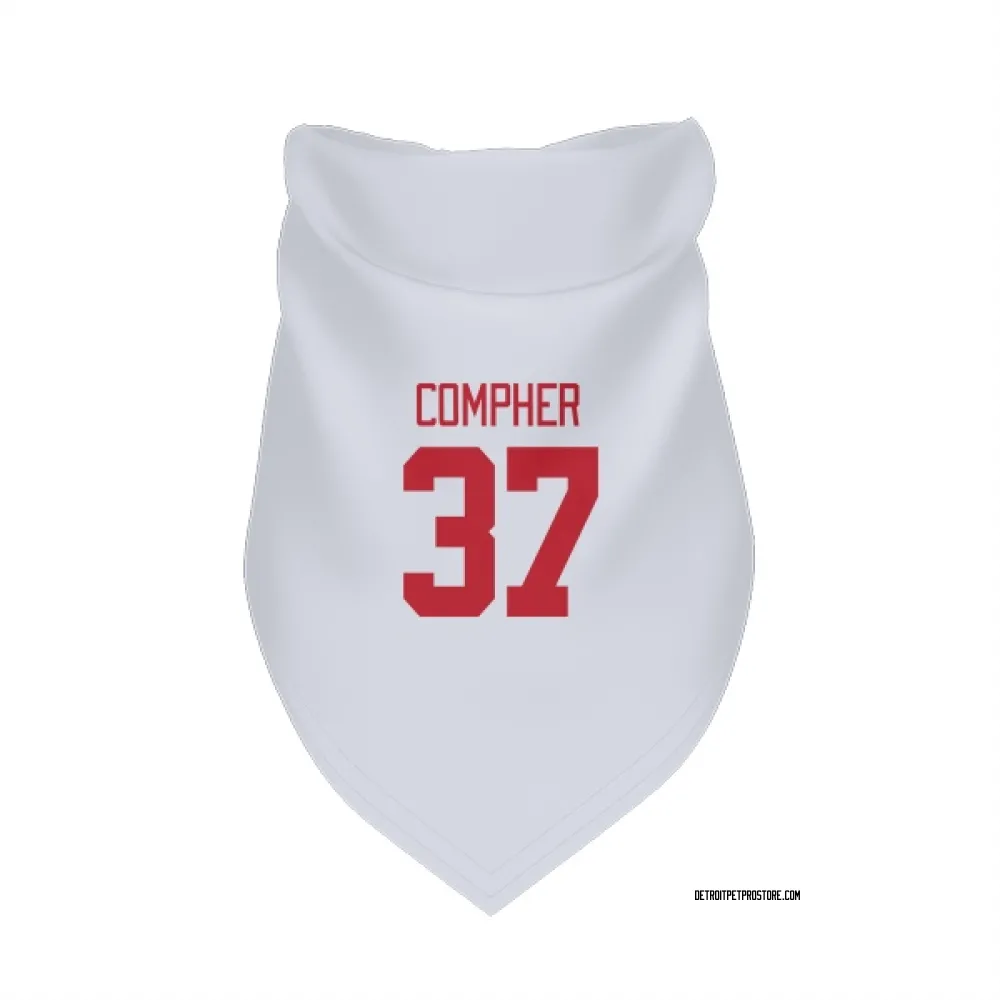 Detroit Red Wings J.T. Compher White Pet Bandana for Dog & Cat