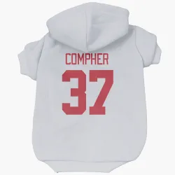 Detroit Red Wings J.T. Compher White Pet Hoodie for Dog & Cat