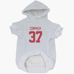 Detroit Red Wings J.T. Compher White Pet Hoodie for Dog & Cat