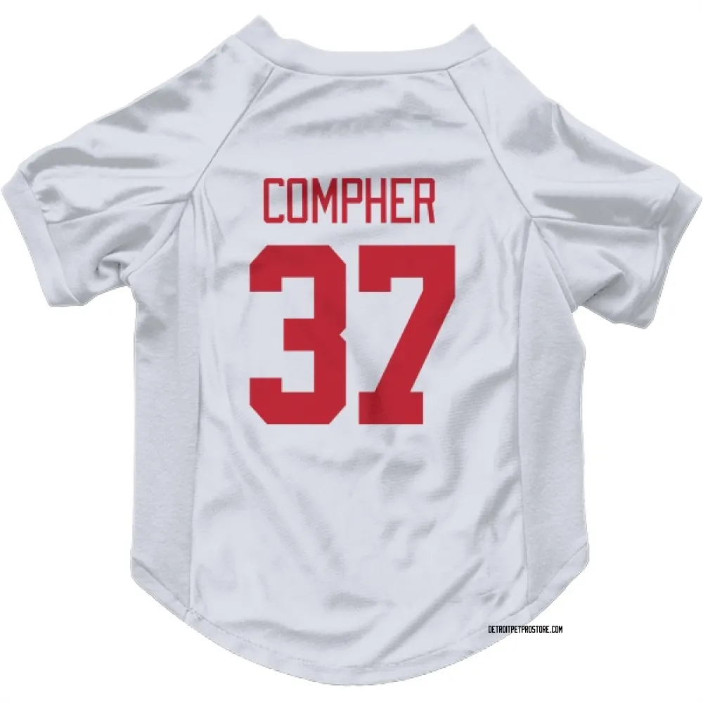 Detroit Red Wings J.T. Compher White Pet Jersey for Dog & Cat