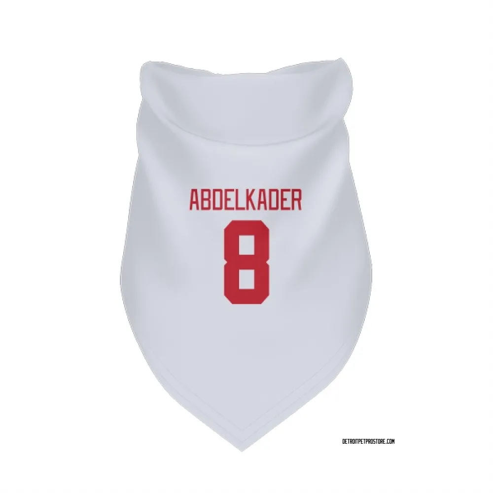 Detroit Red Wings Justin Abdelkader White Pet Bandana for Dog & Cat