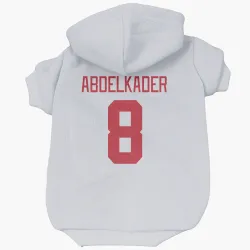 Detroit Red Wings Justin Abdelkader White Pet Hoodie for Dog & Cat