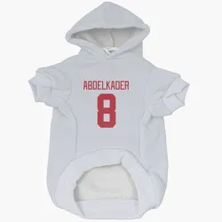 Detroit Red Wings Justin Abdelkader White Pet Hoodie for Dog & Cat