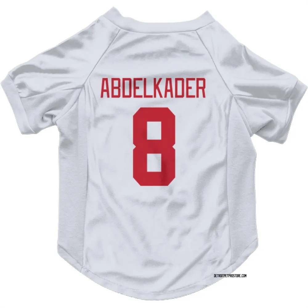 Detroit Red Wings Justin Abdelkader White Pet Jersey for Dog & Cat