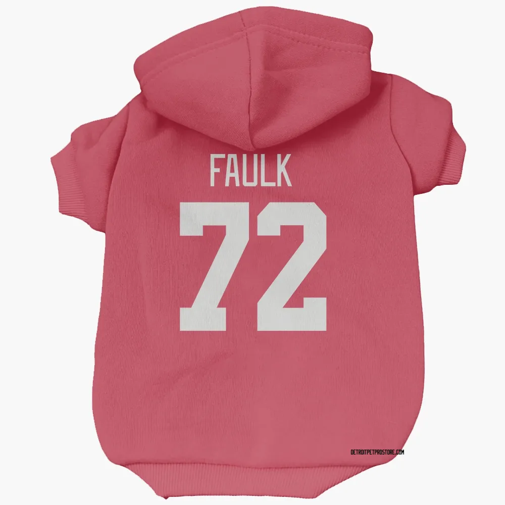 Detroit Red Wings Justin Faulk Red Pet Hoodie for Dog & Cat