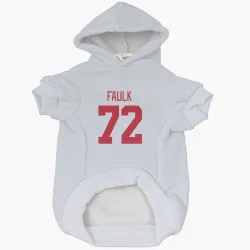 Detroit Red Wings Justin Faulk White Pet Hoodie for Dog & Cat