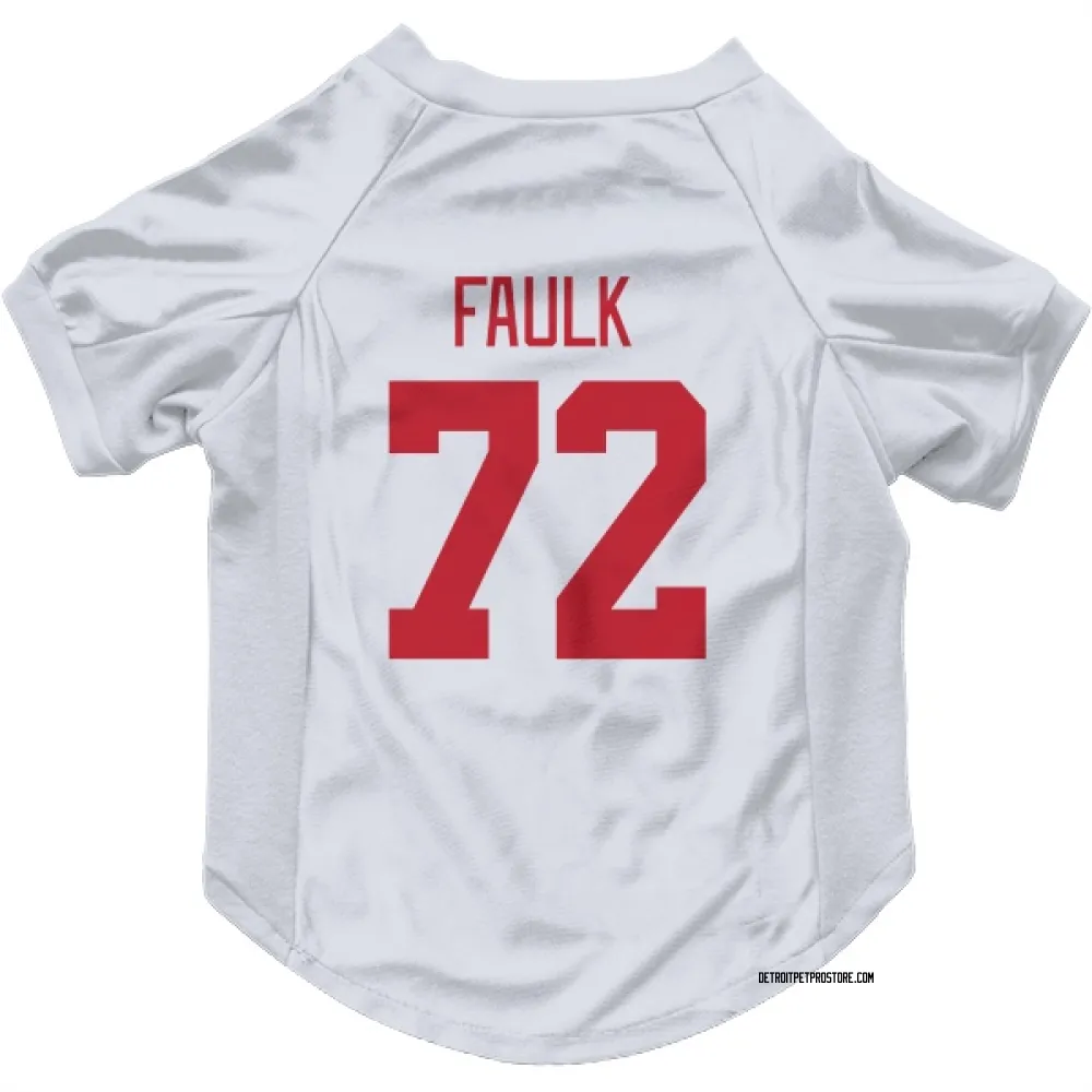 Detroit Red Wings Justin Faulk White Pet Jersey for Dog & Cat