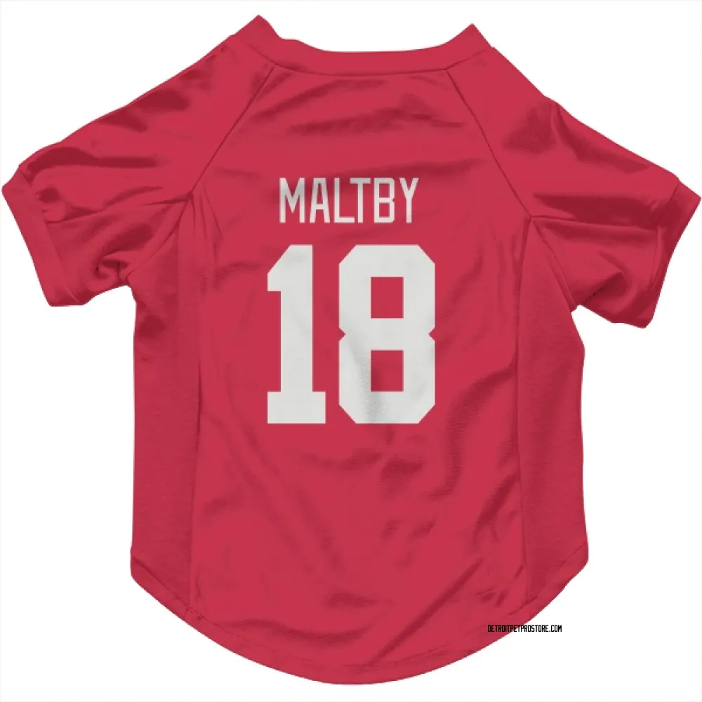 Detroit Red Wings Kirk Maltby Red Pet Jersey for Dog & Cat