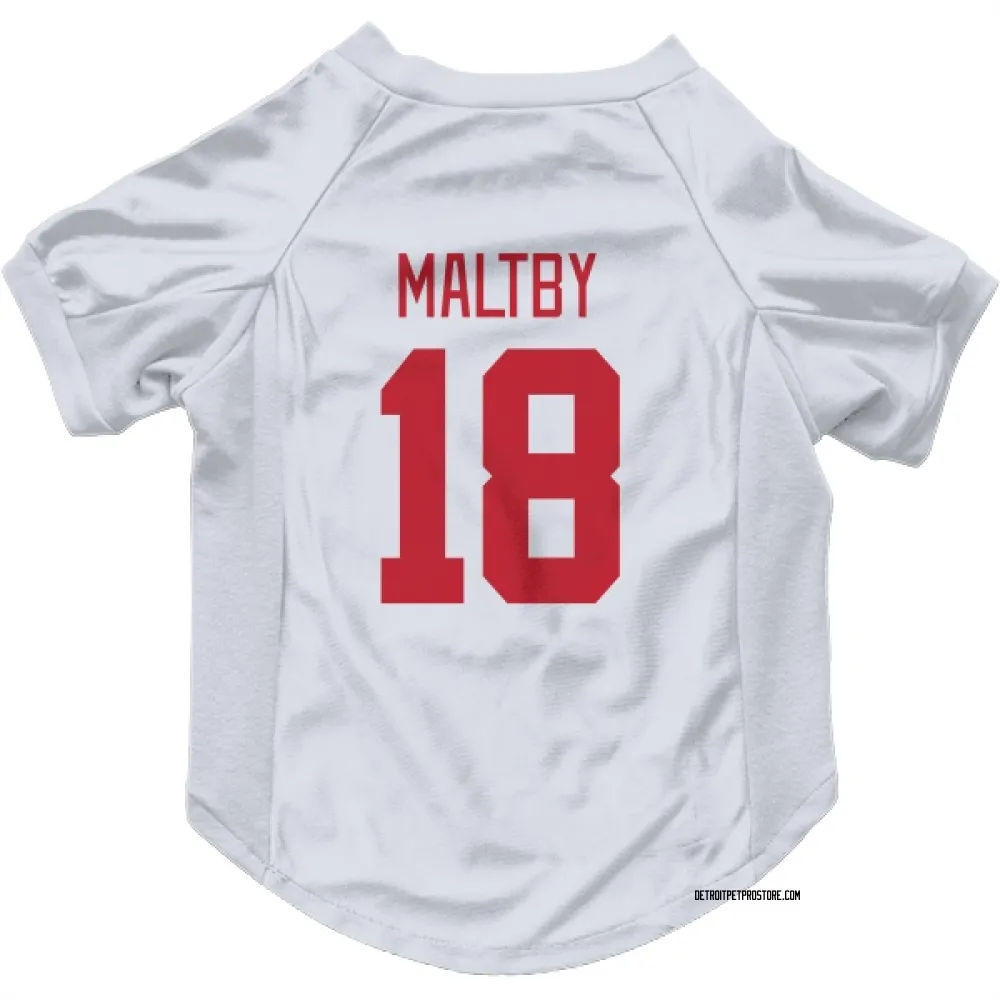 Detroit Red Wings Kirk Maltby White Pet Jersey for Dog & Cat