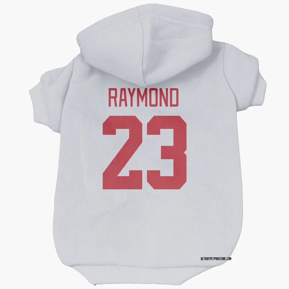 Detroit Red Wings Lucas Raymond White Pet Hoodie for Dog & Cat