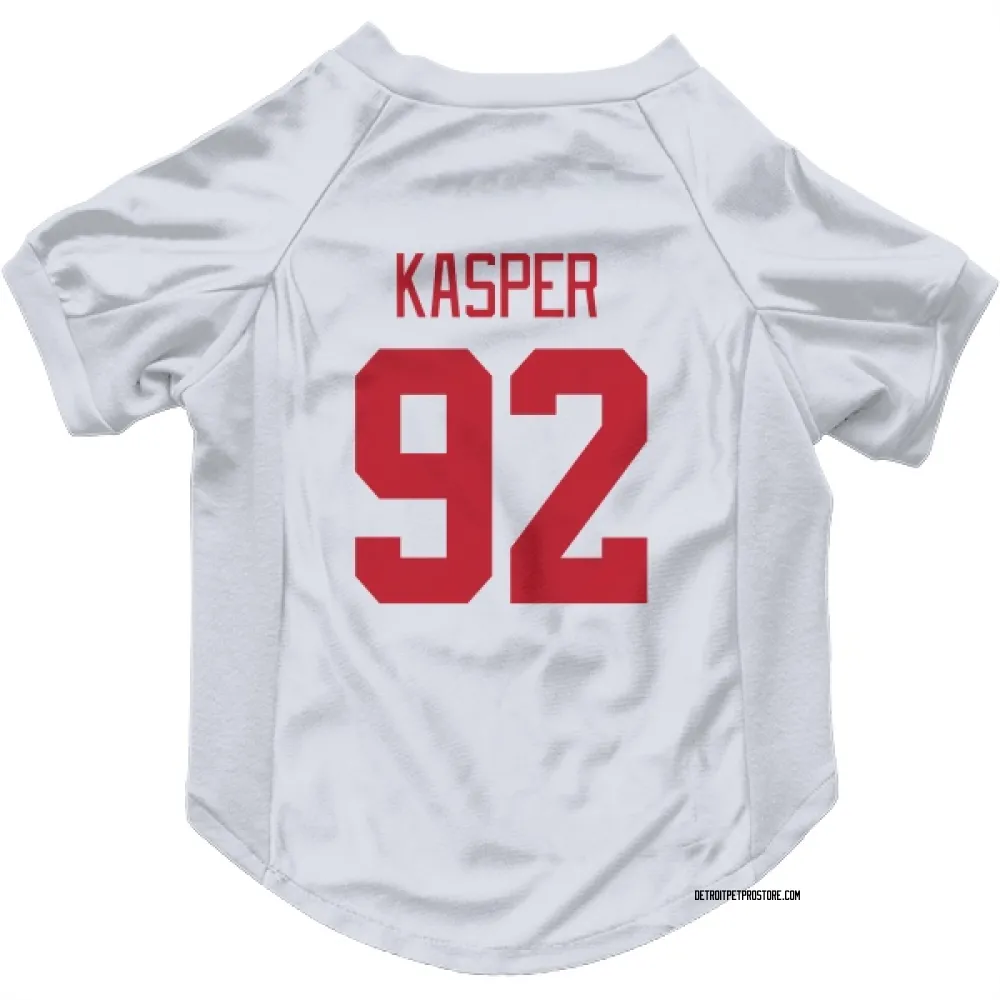 Detroit Red Wings Marco Kasper White Pet Jersey for Dog & Cat