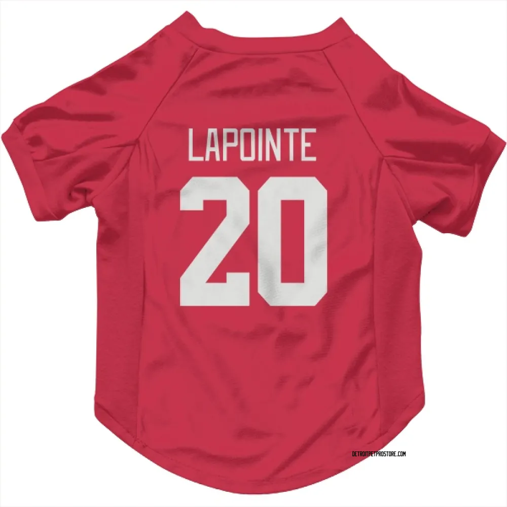 Detroit Red Wings Martin Lapointe Red Pet Jersey for Dog & Cat
