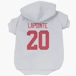 Detroit Red Wings Martin Lapointe White Pet Hoodie for Dog & Cat