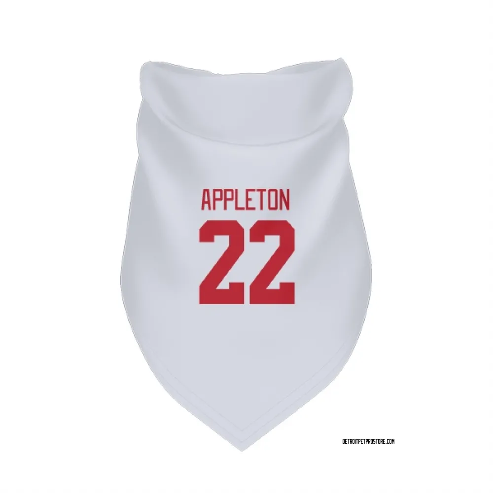 Detroit Red Wings Mason Appleton White Pet Bandana for Dog & Cat
