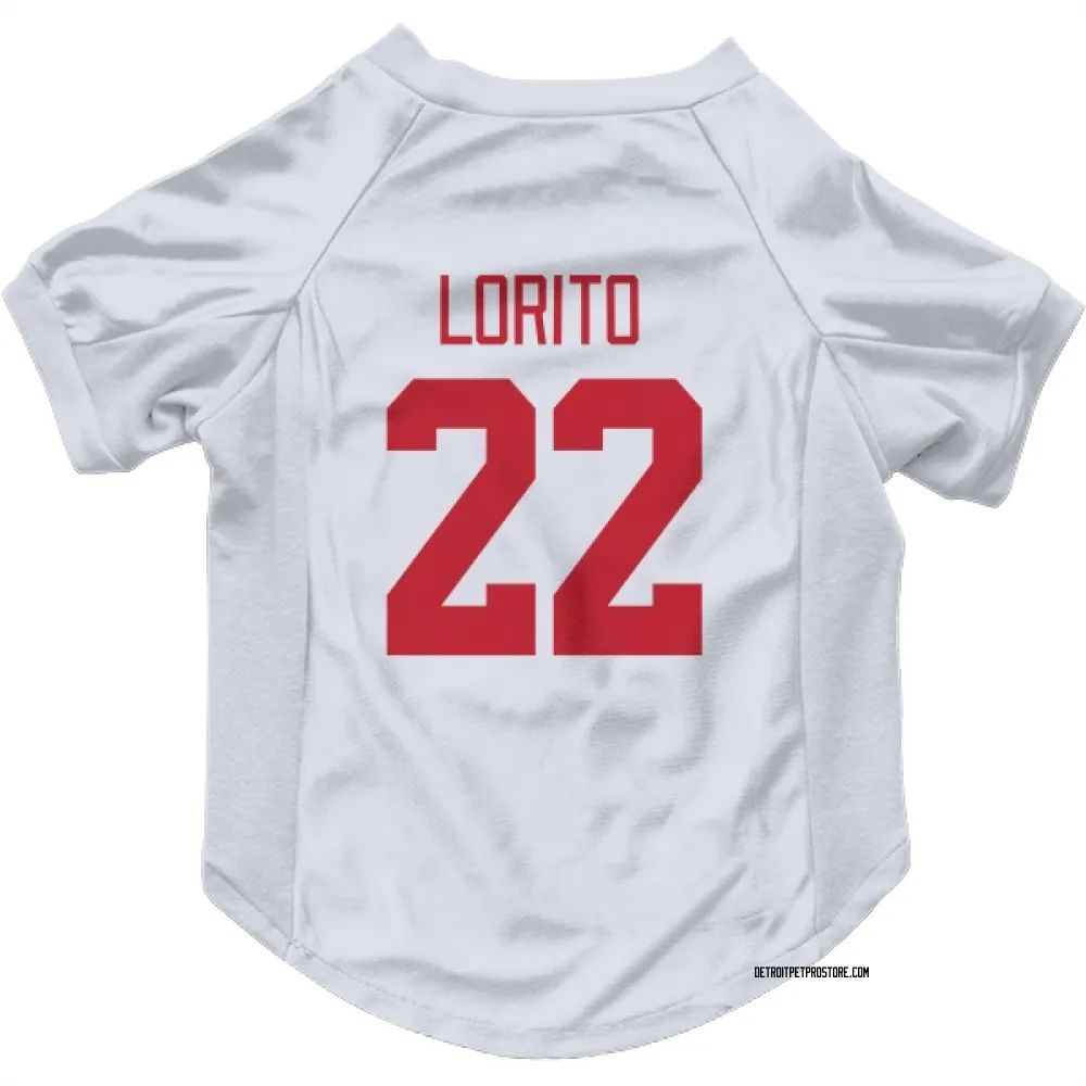 Detroit Red Wings Matthew Lorito White Pet Jersey for Dog & Cat