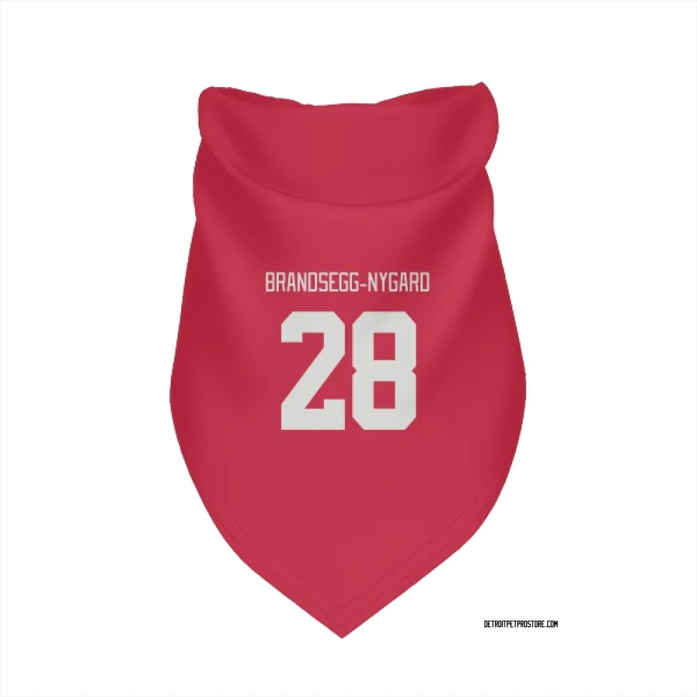 Detroit Red Wings Michael Brandsegg-Nygard Red Pet Bandana for Dog & Cat
