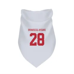 Detroit Red Wings Michael Brandsegg-Nygard White Pet Bandana for Dog & Cat