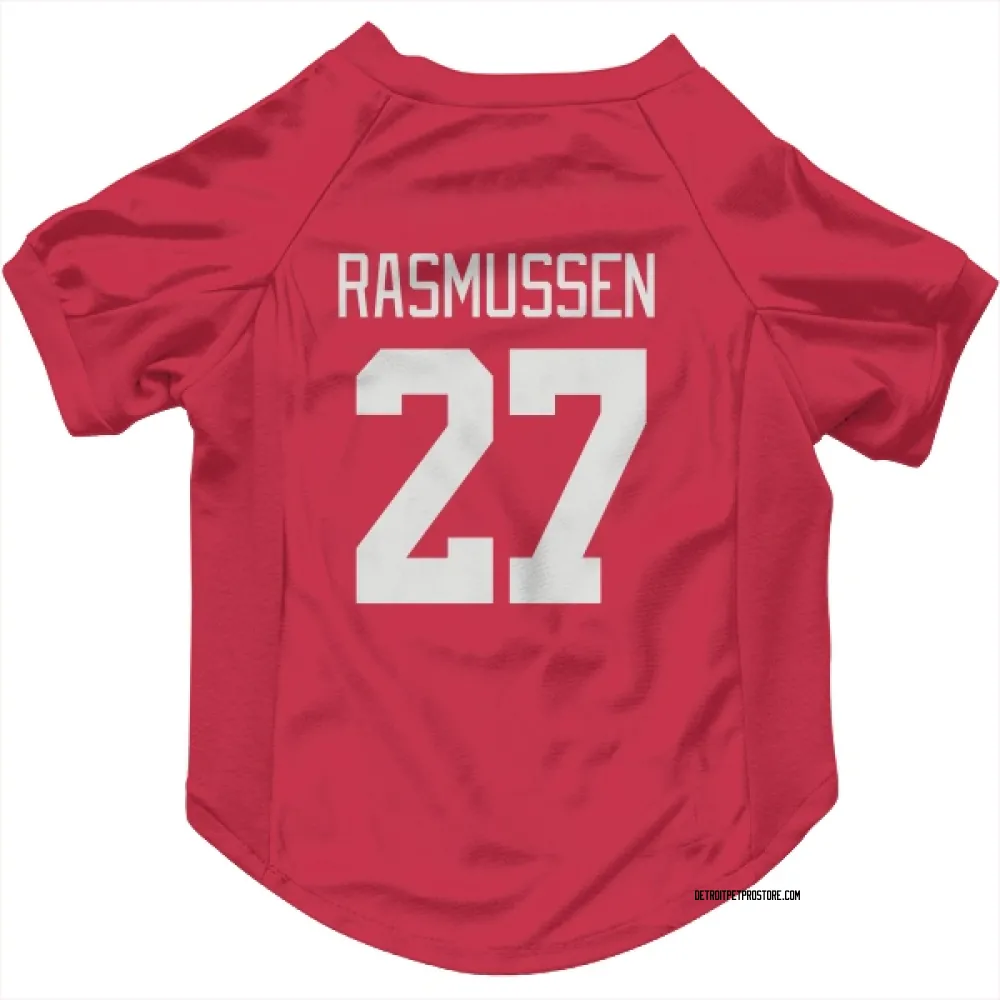 Detroit Red Wings Michael Rasmussen Red Pet Jersey for Dog & Cat