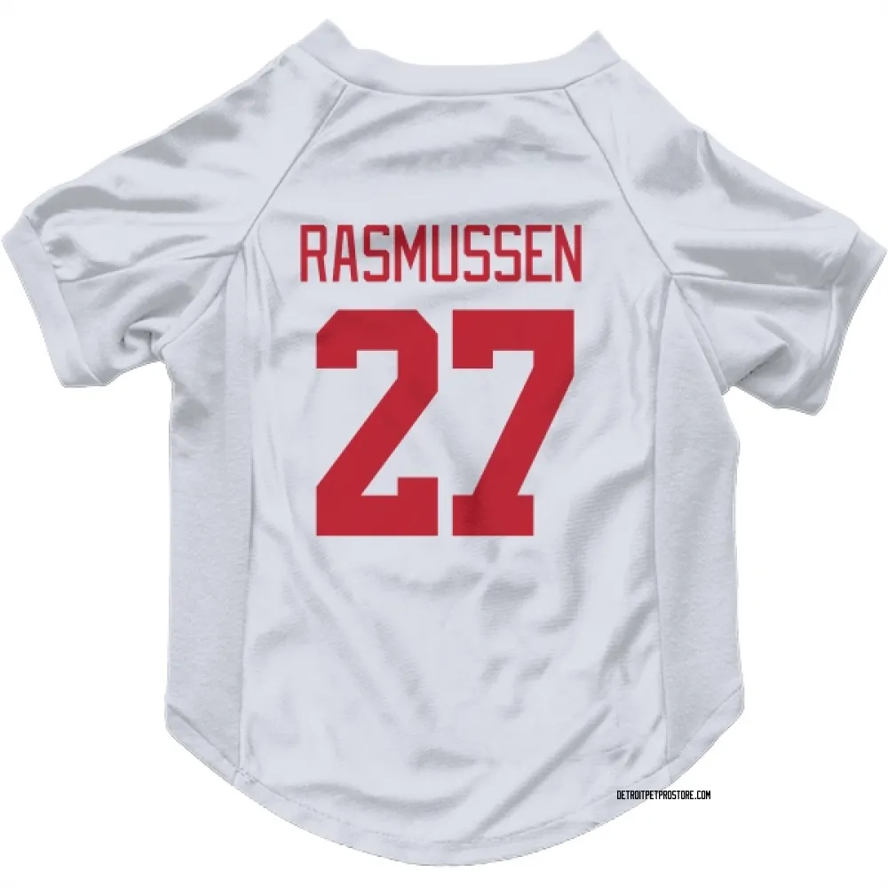 Detroit Red Wings Michael Rasmussen White Pet Jersey for Dog & Cat