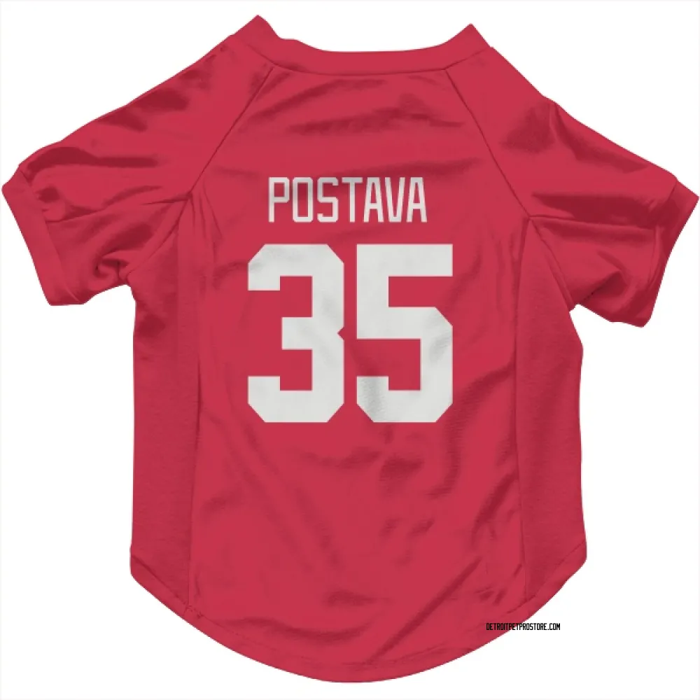Detroit Red Wings Michal Postava Red Pet Jersey for Dog & Cat