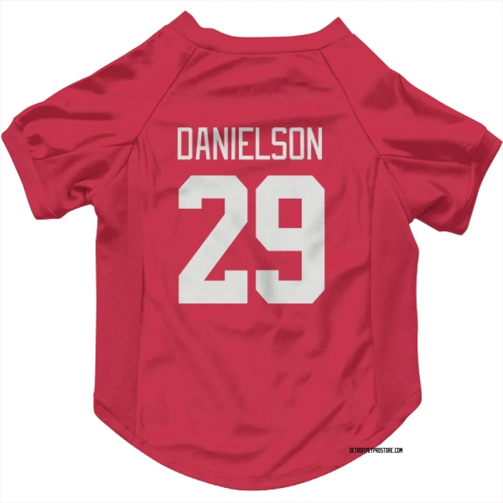 Detroit Red Wings Nate Danielson Red Pet Jersey for Dog & Cat