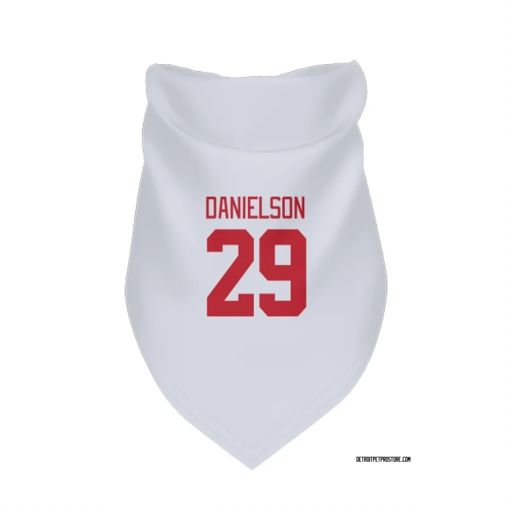 Detroit Red Wings Nate Danielson White Pet Bandana for Dog & Cat