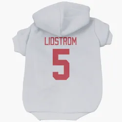 Detroit Red Wings Nicklas Lidstrom White Pet Hoodie for Dog & Cat
