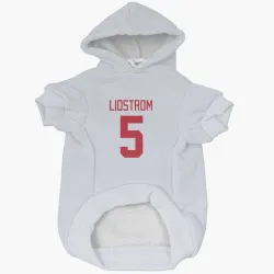 Detroit Red Wings Nicklas Lidstrom White Pet Hoodie for Dog & Cat