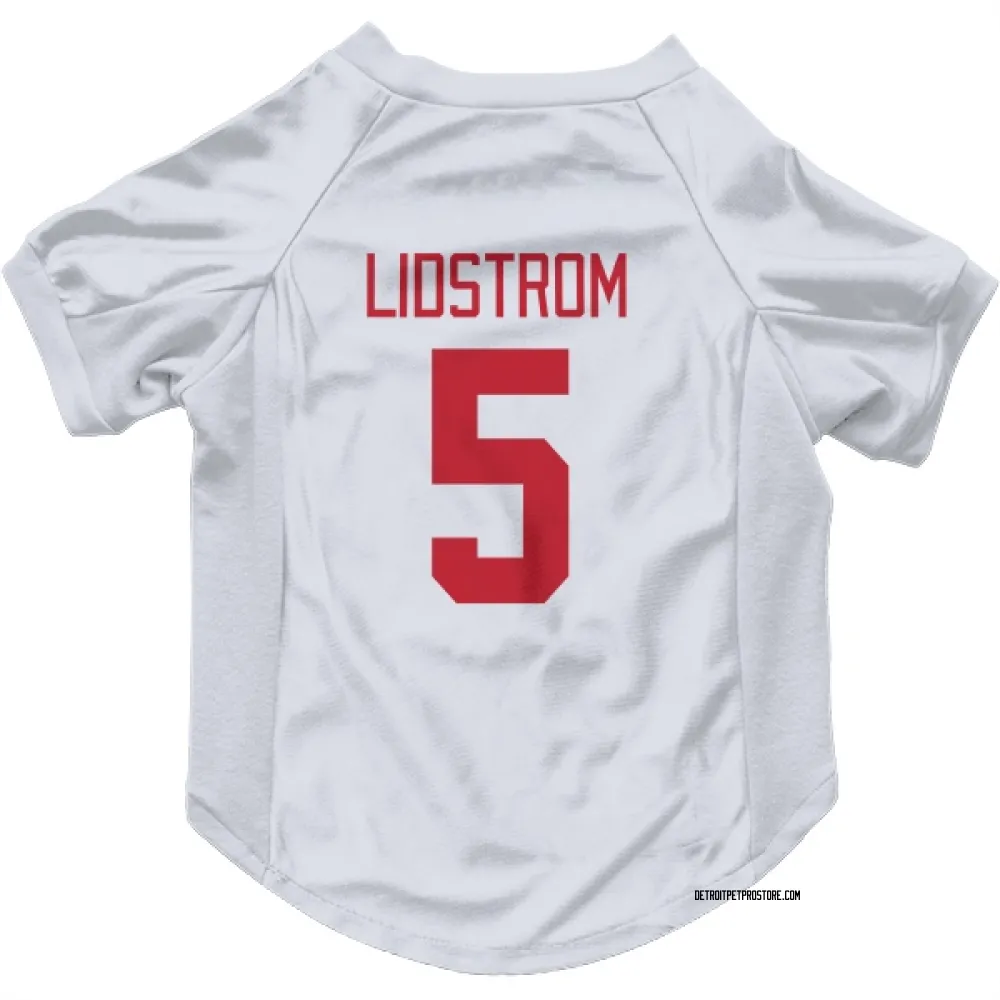 Detroit Red Wings Nicklas Lidstrom White Pet Jersey for Dog & Cat