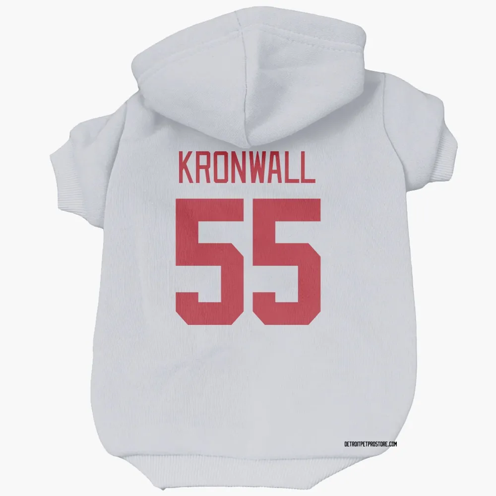 Detroit Red Wings Niklas Kronwall White Pet Hoodie for Dog & Cat