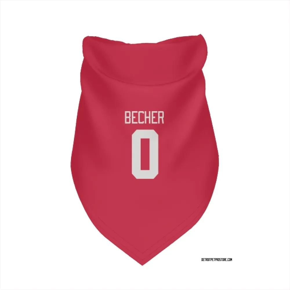 Detroit Red Wings Ondrej Becher Red Pet Bandana for Dog & Cat