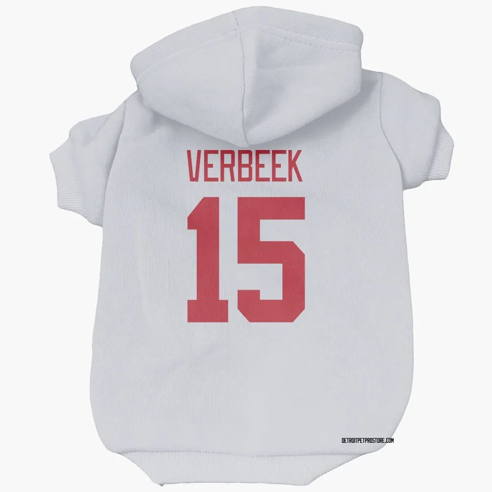 Detroit Red Wings Pat Verbeek White Pet Hoodie for Dog & Cat