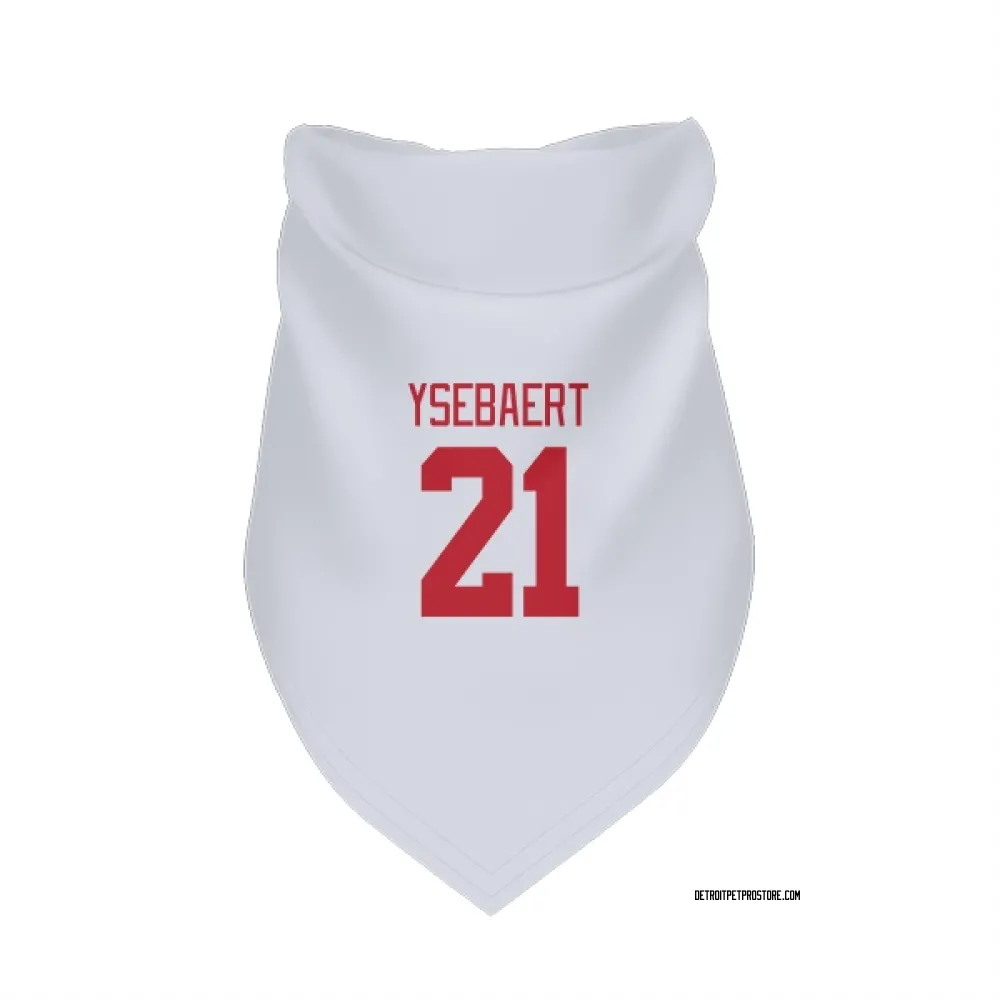 Detroit Red Wings Paul Ysebaert White Pet Bandana for Dog & Cat