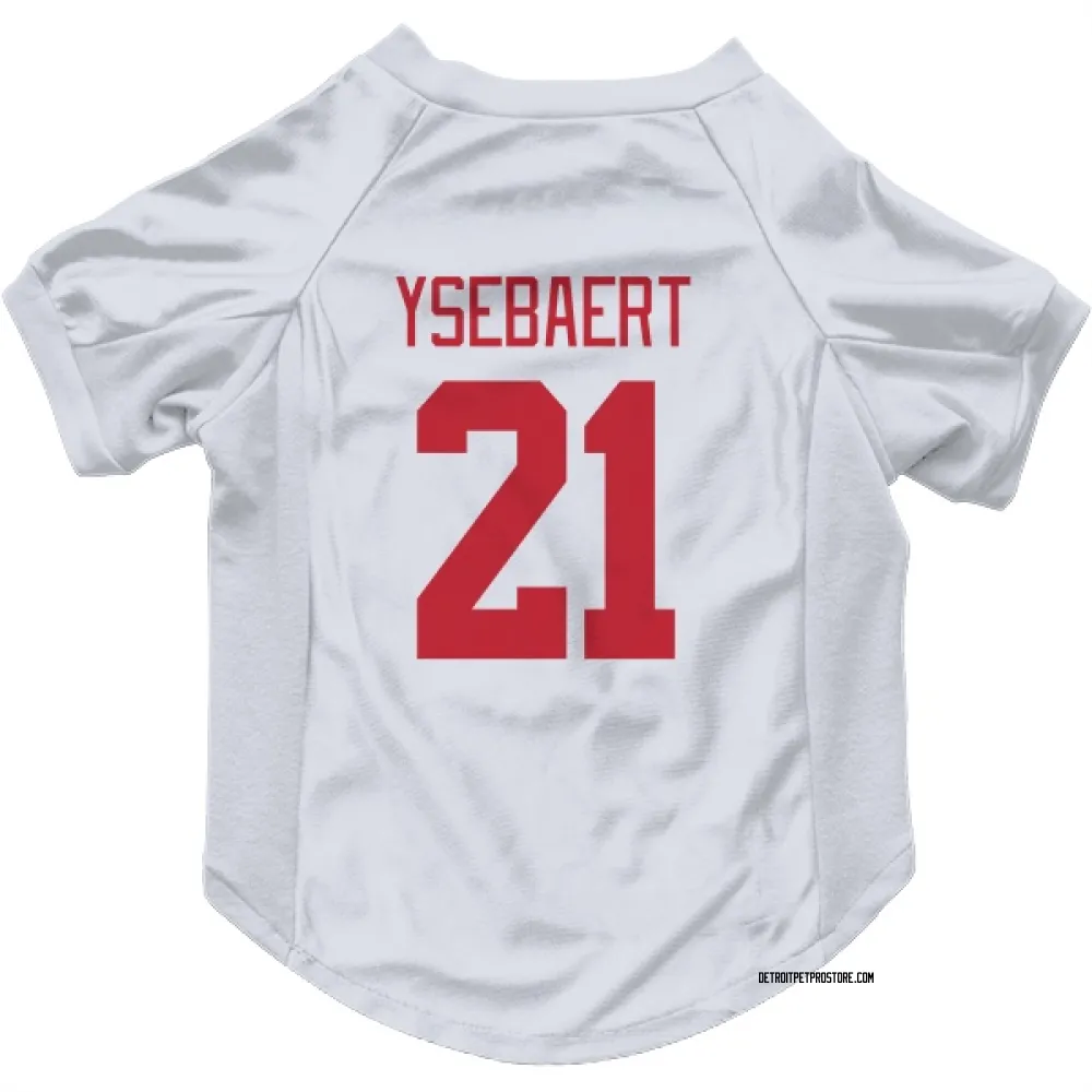 Detroit Red Wings Paul Ysebaert White Pet Jersey for Dog & Cat