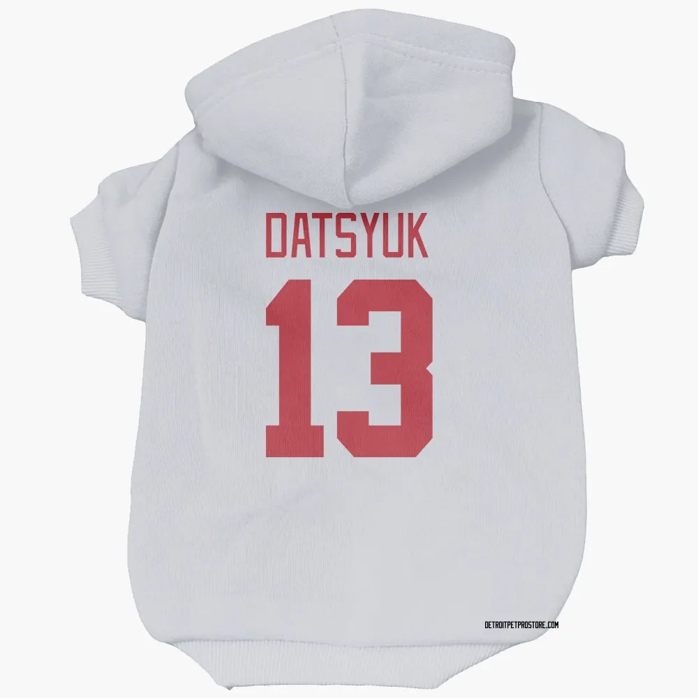Detroit Red Wings Pavel Datsyuk White Pet Hoodie for Dog & Cat