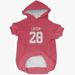 Detroit Red Wings Reed Larson Red Pet Hoodie for Dog & Cat