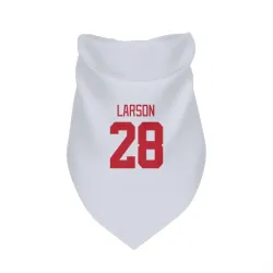 Detroit Red Wings Reed Larson White Pet Bandana for Dog & Cat