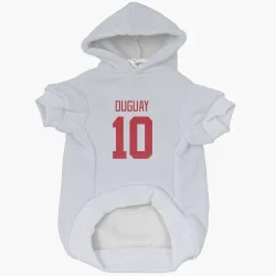Detroit Red Wings Ron Duguay White Pet Hoodie for Dog & Cat