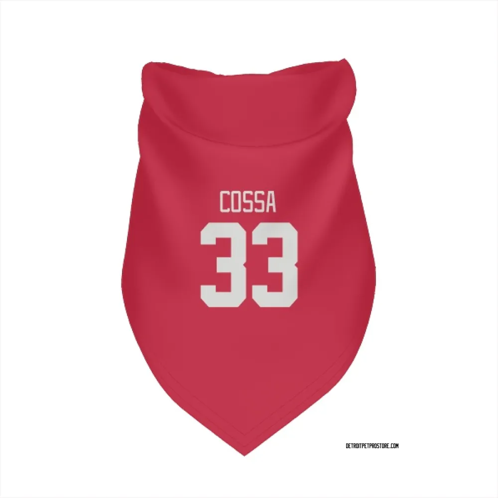 Detroit Red Wings Sebastian Cossa Red Pet Bandana for Dog & Cat