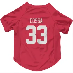 Detroit Red Wings Sebastian Cossa Red Pet Jersey for Dog & Cat
