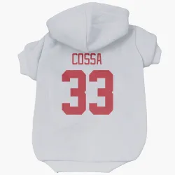 Detroit Red Wings Sebastian Cossa White Pet Hoodie for Dog & Cat