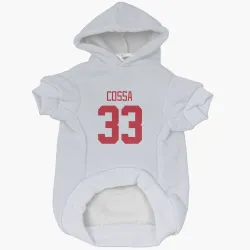Detroit Red Wings Sebastian Cossa White Pet Hoodie for Dog & Cat
